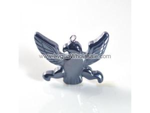 Hematite Eagle Sign 30x40mm Pendant